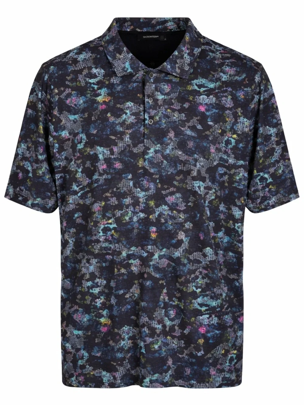 Bugatchi Abstract Print Polo Shirt Size XL Dark Multicolor - Picture 1 of 8